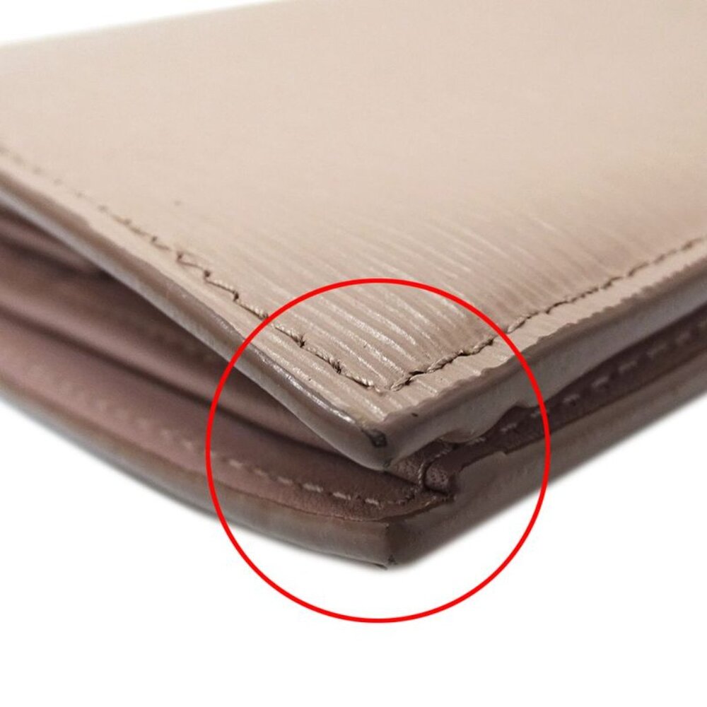 Prada Wallet Bifold Wallet Leather Pink Beige Mini - Picture 12 of 13